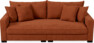 Rossi - 3-sits soffa, hel dyna - Röd
