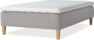 Delux Sense - Ramsäng, enkelsäng med bäddmadrass - Grå