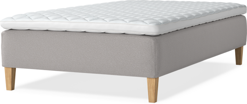 Delux Sense - Ramsäng, enkelsäng med bäddmadrass - Grå