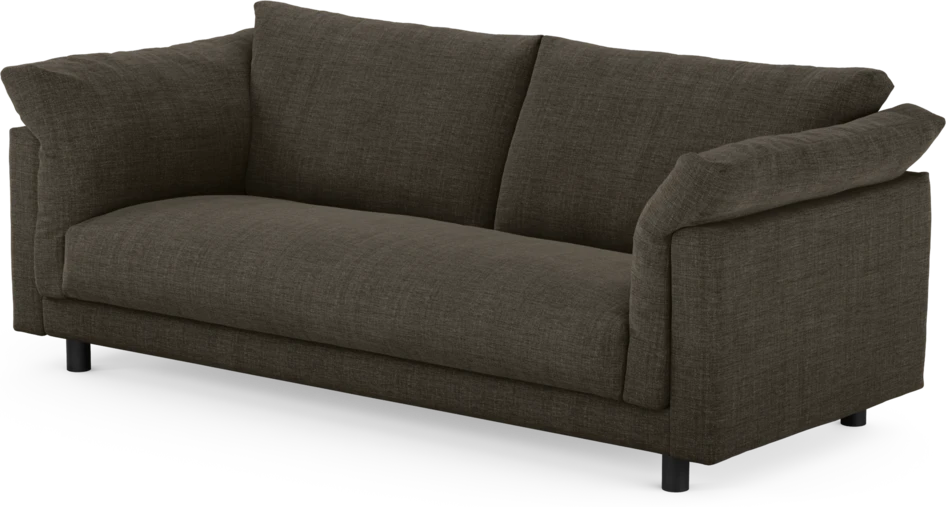 Cherrie - 2,5-sits soffa, hel dyna, fast klädsel - Brun