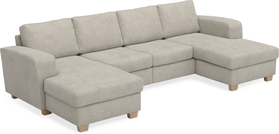 Friday - 2-sits soffa med två schäslonger - Beige