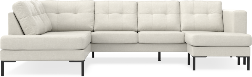 Rio - 3-sits soffa med divan vänster och schäslong höger - Vit