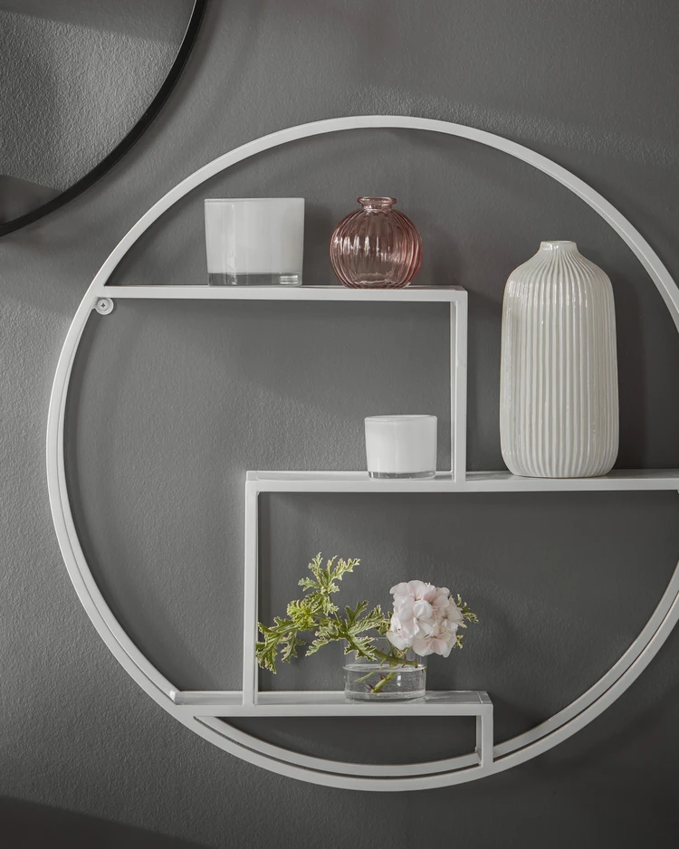 Gatsby - Vägghylla, Ø 60 cm, D 13 cm - inspiration