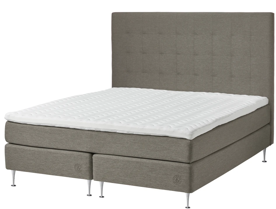 Särö Comfort - Kontinentalsäng, dubbelsäng med bäddmadrass Särö Comfort och Bris sänggavel - Brun