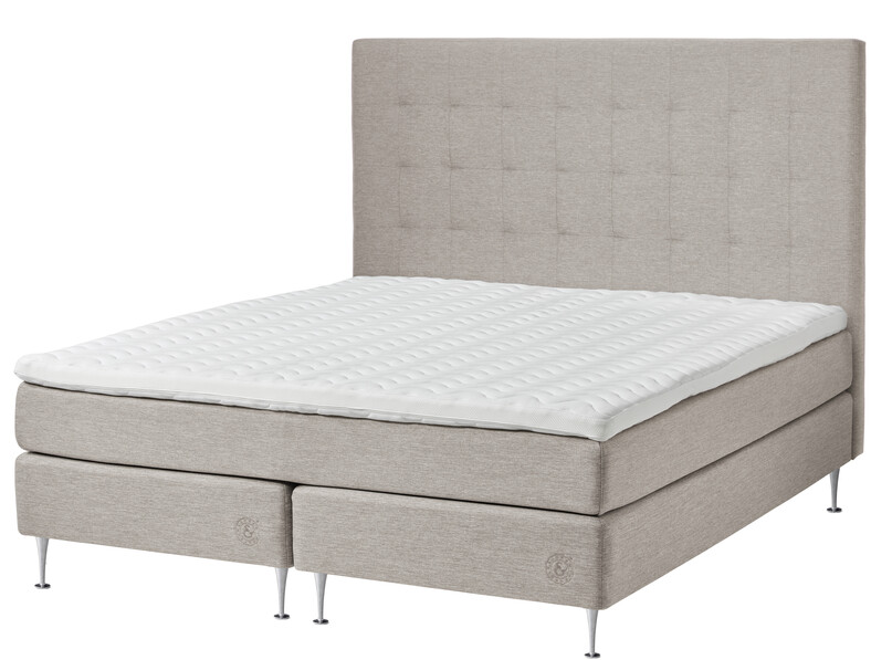Särö Comfort - Kontinentalsäng, dubbelsäng med bäddmadrass Särö Comfort och Bris sänggavel - Beige