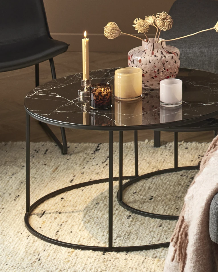 Amara, Satsbord, H 35 Ø 60/H 45 Ø80 cm