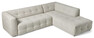 Bella - 3-sits soffa med divan höger - Beige