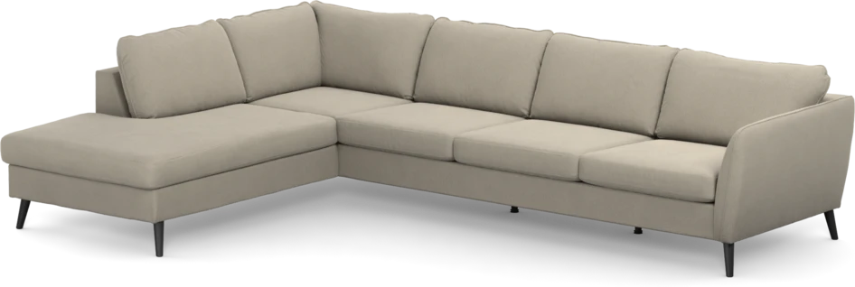 County - 3-sits soffa med divan vänster - Grå