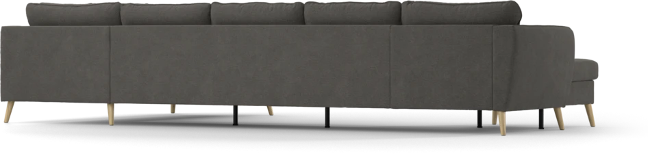 County - 4-sits soffa med schäslong vänster och divan höger - Brun