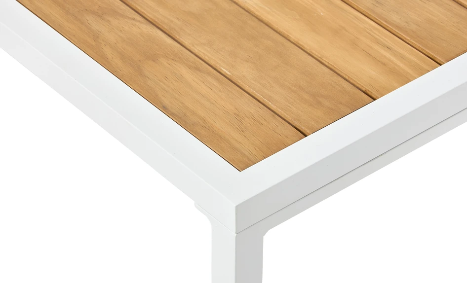 Avalon - Utesoffa med soffbord L 73 cm - Vit