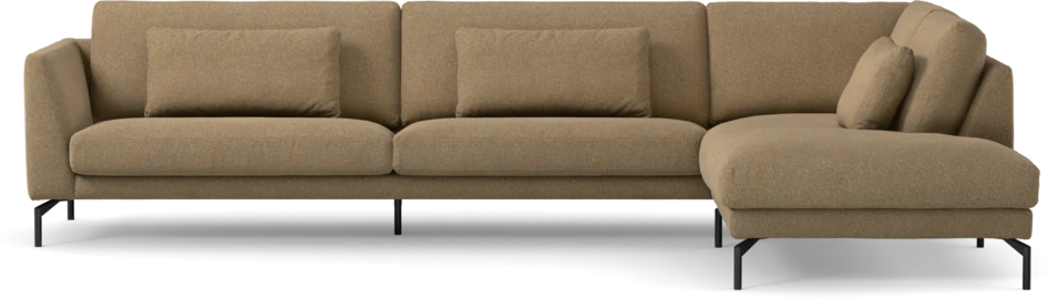 Willow - 4-sits soffa med divan höger, fast klädsel - Gul