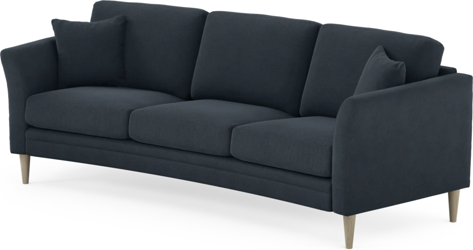 Eden - 3-sits soffa svängd - Blå