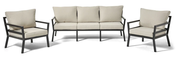 Maxime, Utegrupp med soffa och 2 fåtöljer