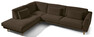 Willow - 3-sits soffa med divan vänster, fast klädsel - Brun