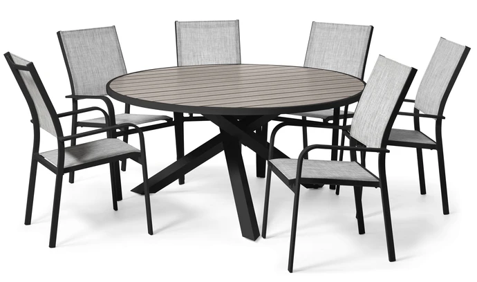 Modena, Utegrupp med bord och 6 karmstolar