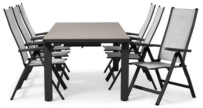 Modena, Utegrupp med bord och 6 positionsstolar