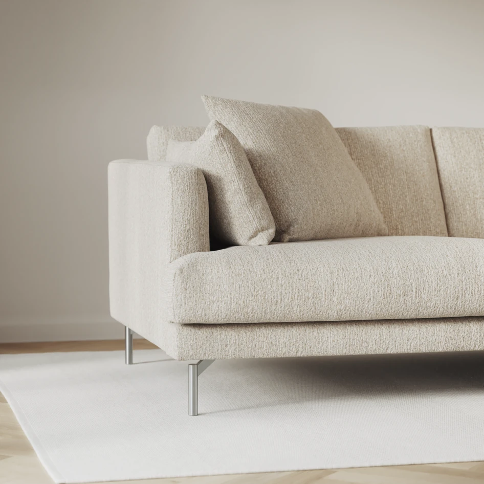 Harper - 3-sits soffa, hel dyna - Beige
