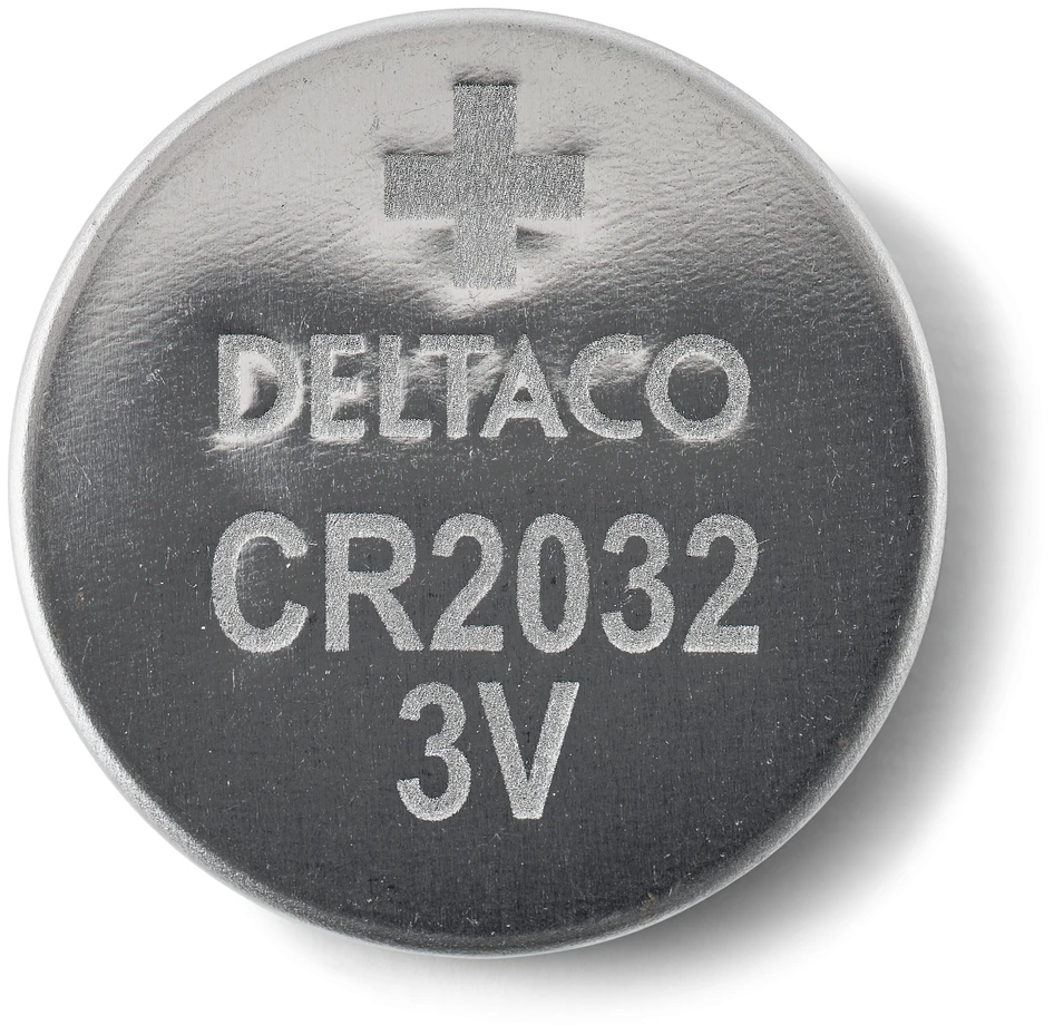 Deltaco Ultimate Lithium - Batteri, CR2032, 1-pack - Grå
