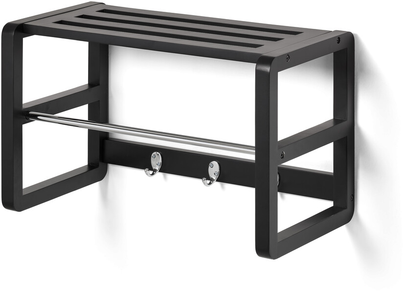 Branäs - Hatthylla, B 60 cm - Svart