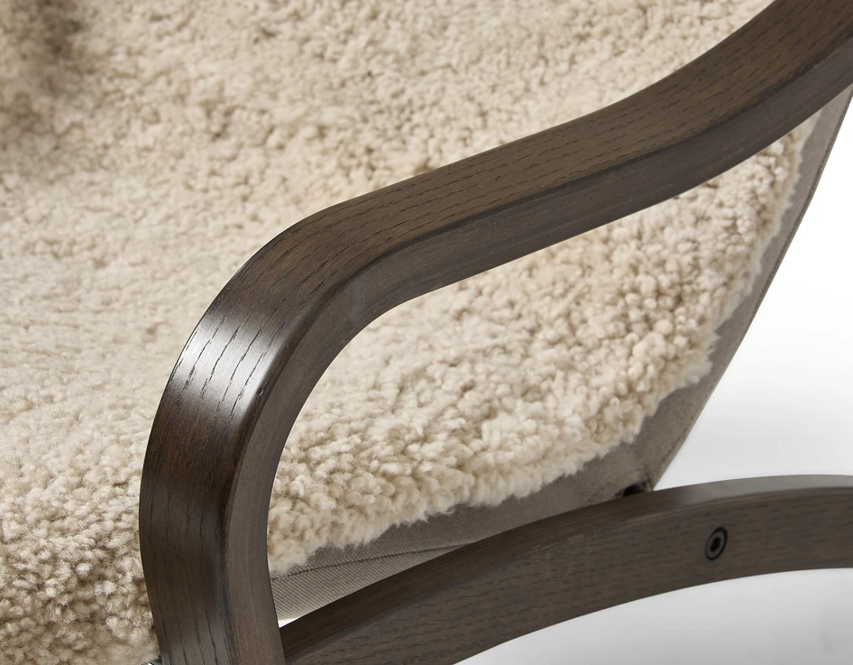 Anne - Fåtölj med fotpall - Vit