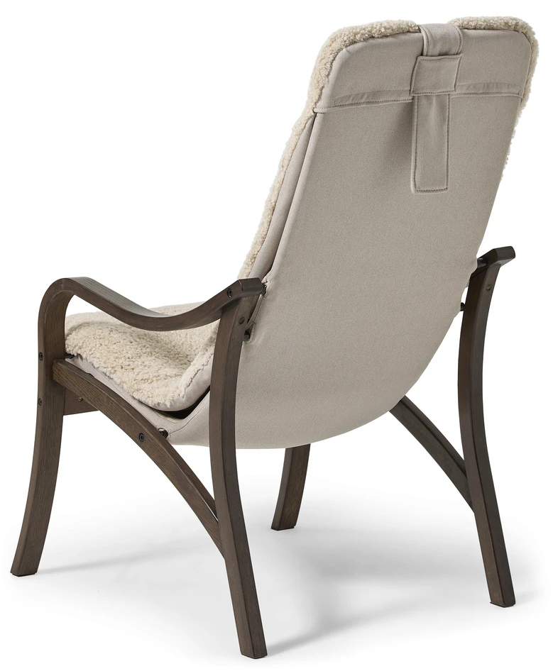 Anne - Fåtölj med fotpall - Vit