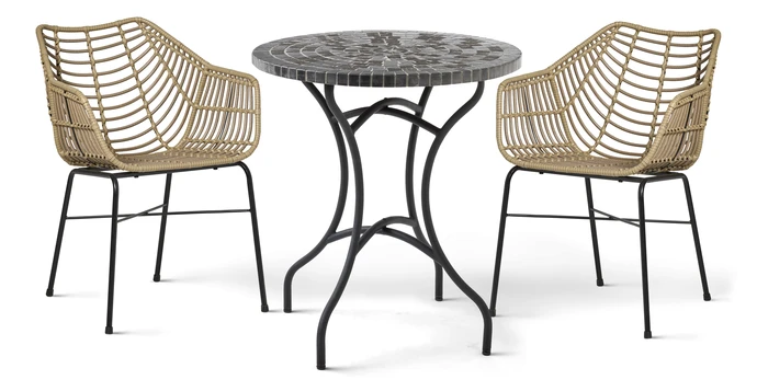 Largo/Forza, Utegrupp med bord och 2 karmstolar