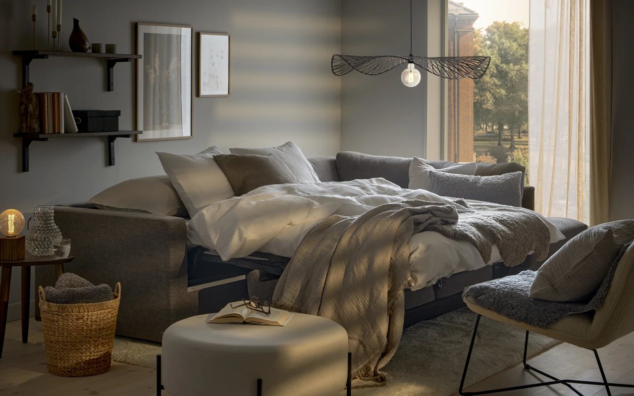 Lindö Pocket - Bäddsoffa 2,5-sits med divan höger - inspiration