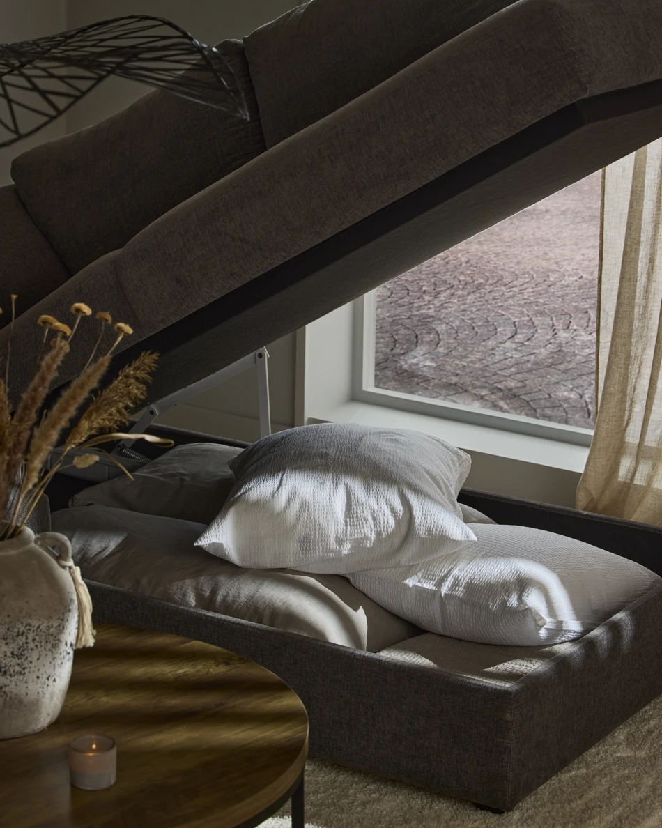 Lindö Pocket Bäddsoffa 2,5-sits med divan höger | Mio