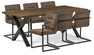 Eastwood - Matgrupp med 6 stolar Eastwood - Brun