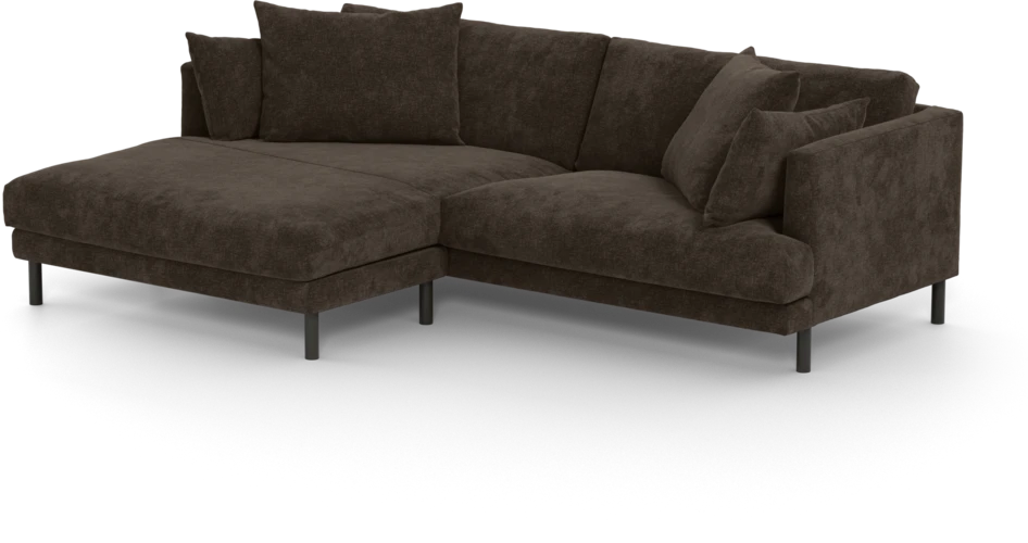 Harper - 4-sits med schäslong XL vänster - Brun