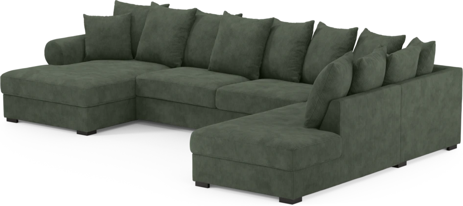 Town - 3-sits soffa med divan höger och schäslong vänster - Grön