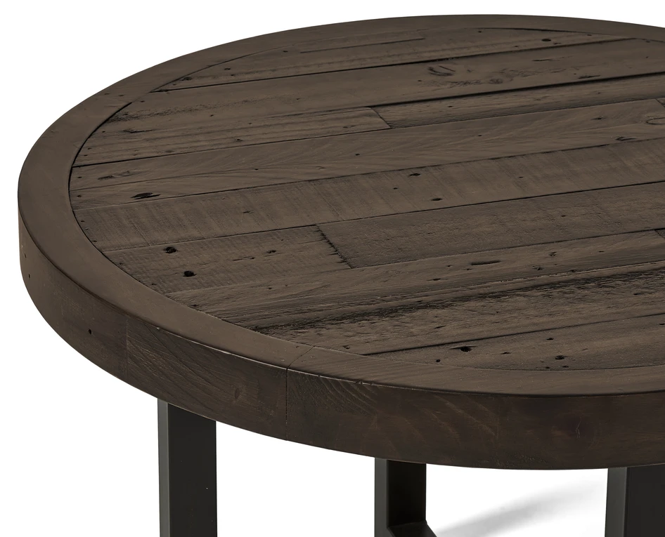 Woodenforge - Soffbord, Ø 80, H 50 cm - Svart