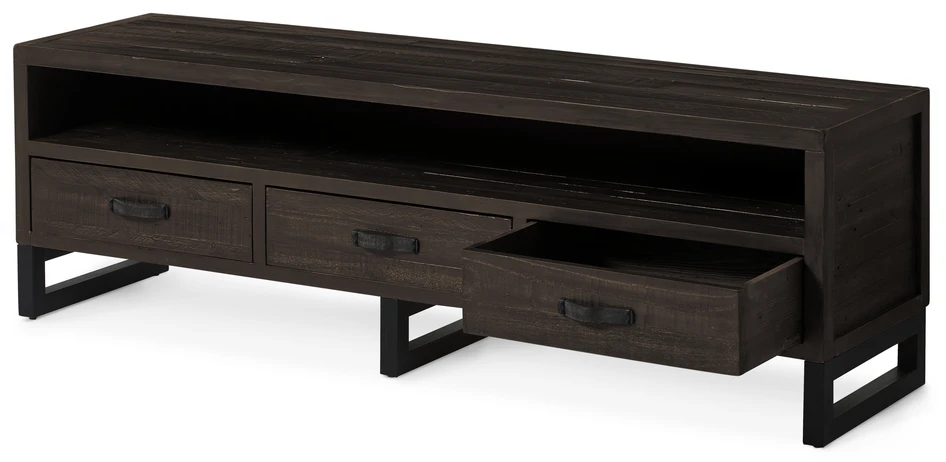 Woodenforge - Tv-bänk, 175x45x55 cm - Svart