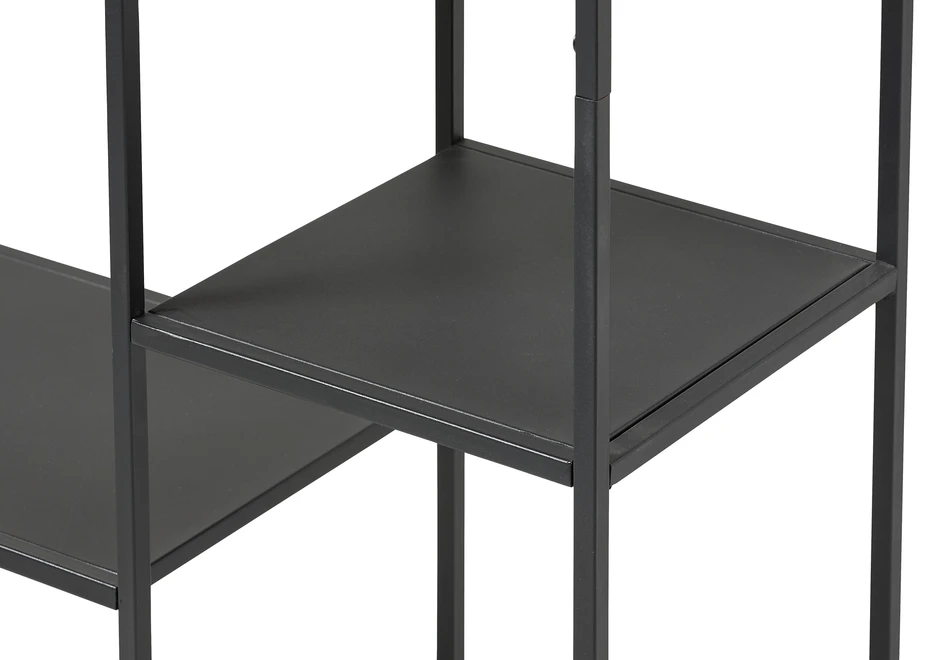 Milio - Hylla, 80x30x165 cm - Svart