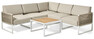Avalon - Utesoffa med soffbord L 73 cm - Vit