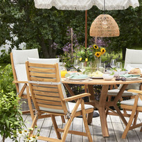 Solhaga - Utegrupp med bord och 4 positionsstolar - inspiration