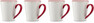 Glögg - Mugg, H 7,5 Ø 6,5 cm, 12 cl, 4-pack - Vit