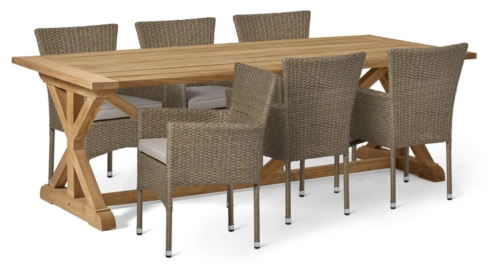 Marbella/Village, Utegrupp med bord och 6 fåtöljer