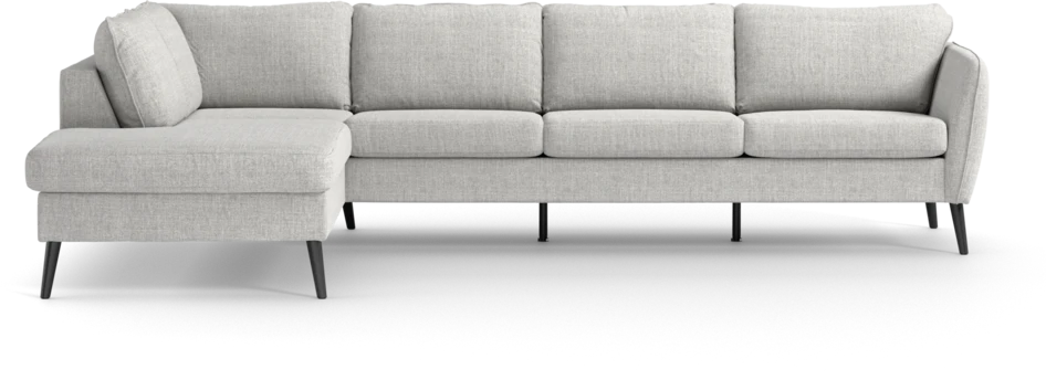 County - 3-sits soffa med divan vänster - Grå