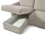 Öland - Bäddsoffa med schäslong vänster - Beige
