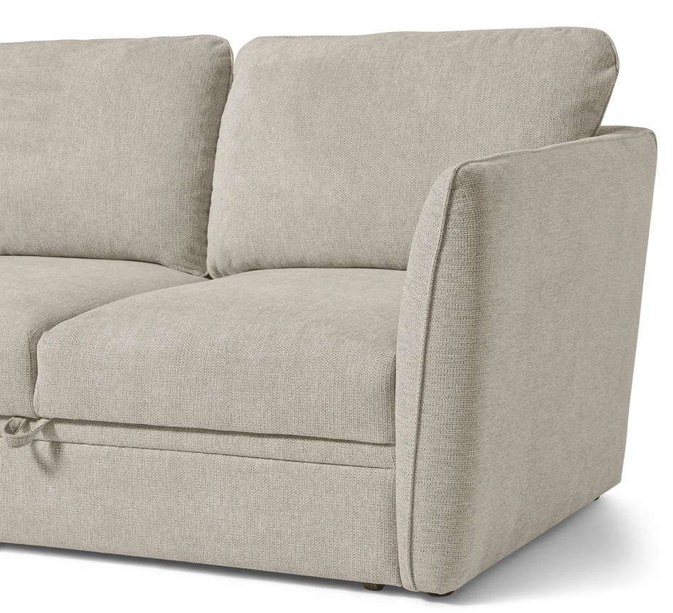Öland - Bäddsoffa med schäslong vänster - Beige