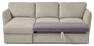 Öland - Bäddsoffa med schäslong vänster - Beige