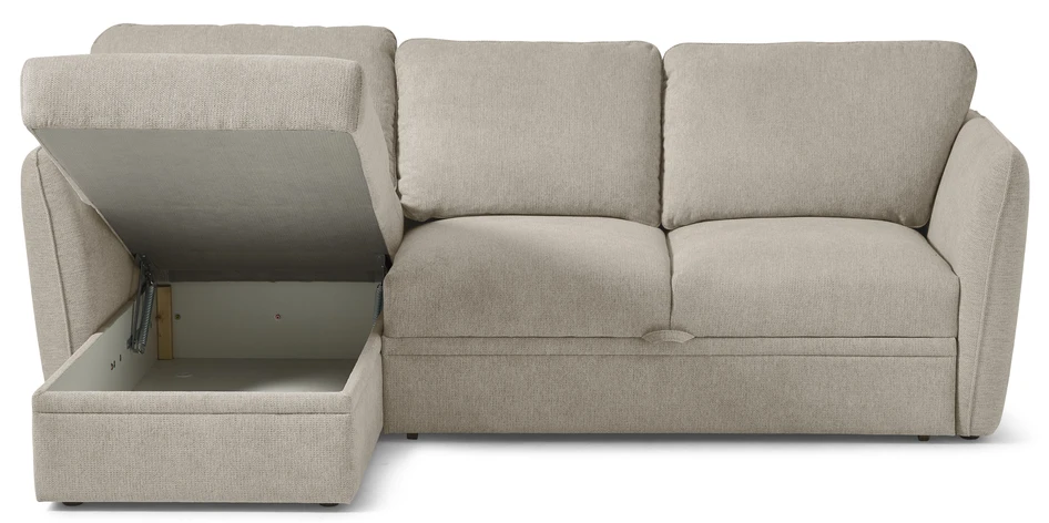 Öland - Bäddsoffa med schäslong vänster - Beige