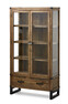 Woodenforge - Vitrinskåp, 90x38x170 cm - Brun