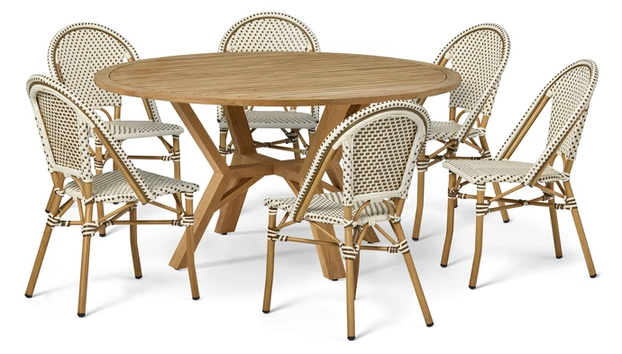 Solhaga/Campino, Utegrupp med bord och 6 stolar