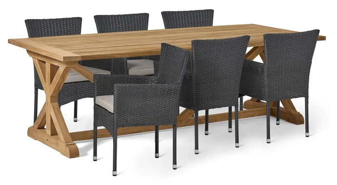 Marbella/Village, Utegrupp med bord och 6 fåtöljer