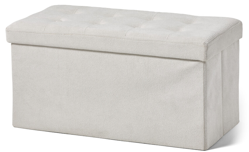 Marja - Puff, B 76 cm - Vit