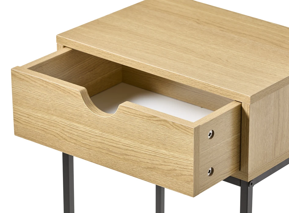 Plint - Sängbord med 1 låda, 40x28,5x70 cm - Beige