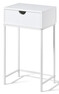 Plint - Sängbord med 1 låda, 40x28,5x70 cm - Vit