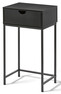 Plint - Sängbord med 1 låda, 40x28,5x70 cm - Svart